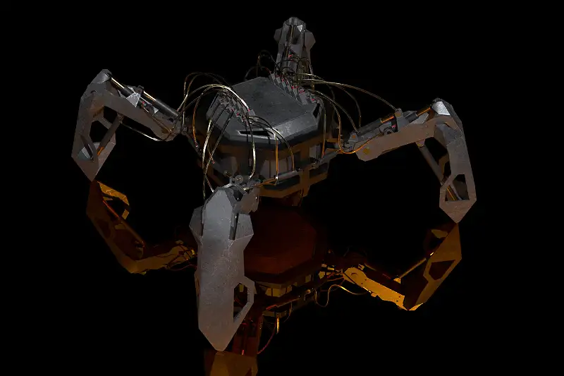 Hydraulic spider Low-poly 3D model Asset Thumbnail