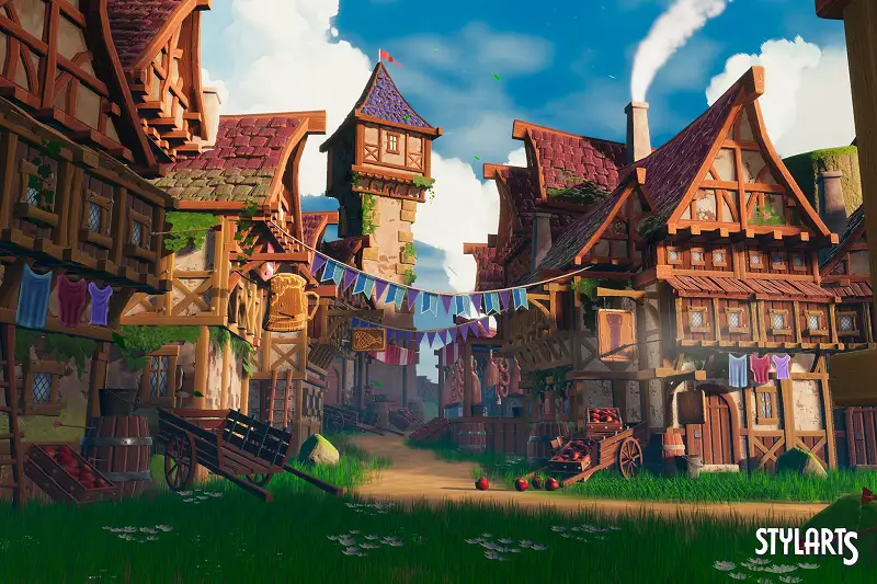 Modular Stylized Medieval Town Asset Thumbnail