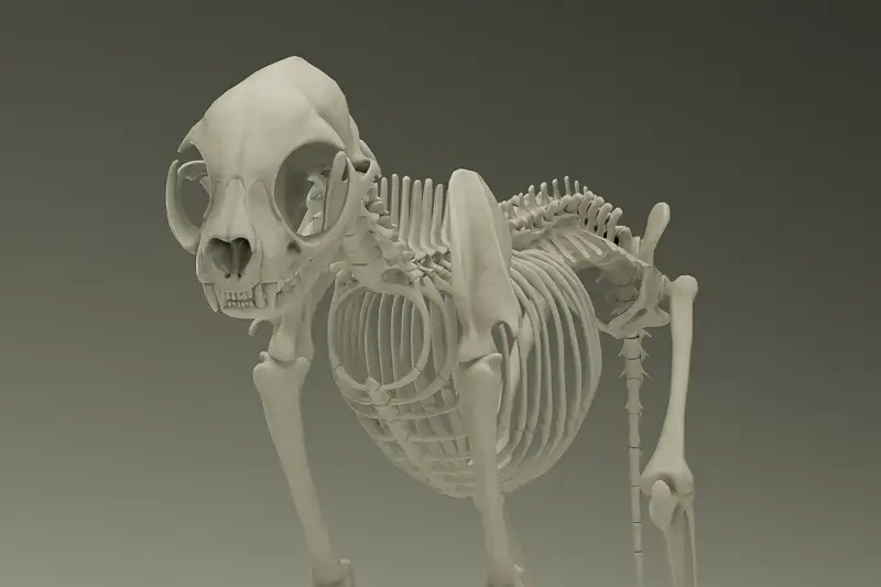 Domestic Cat Skeleton Model Asset Thumbnail