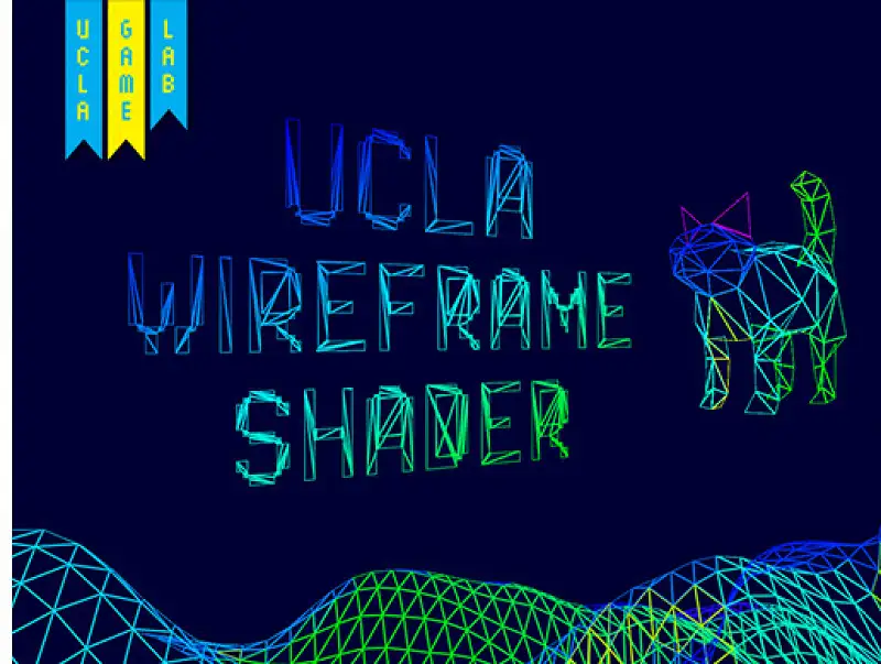 UCLA Wireframe Shader: Retro 3D Vector Art for Unity Asset Thumbnail
