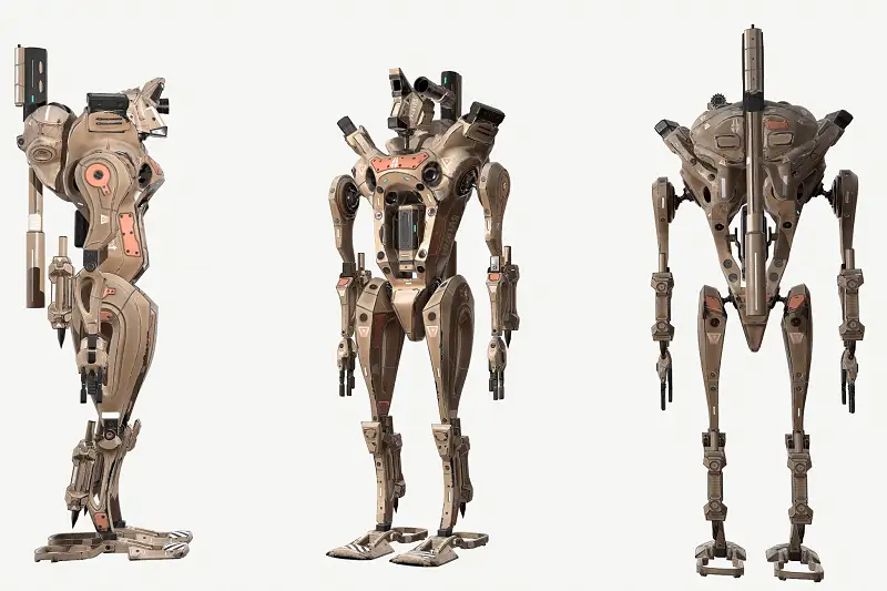 Robot Sniper Scout (Pierrot) - Multifunctional Robot Model Asset Thumbnail