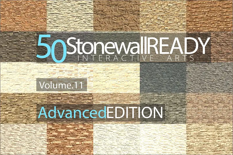 50 Stone Wall Materials Ready, Volume. 11 Asset Thumbnail
