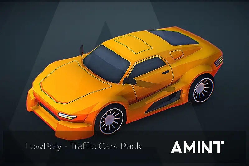 LowPoly Traffic Cars Pack Asset Thumbnail
