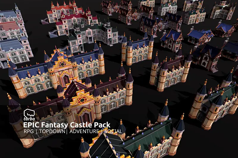EPIC Fantasy Castle - Low Poly 3D Art Asset Thumbnail