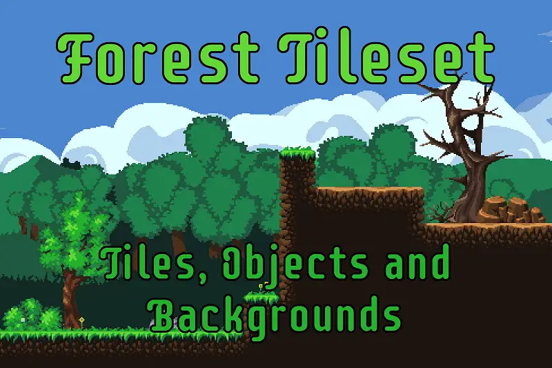 Forest Tileset - Pixel Art Asset Thumbnail