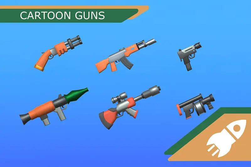 Cartoon guns pack Asset Thumbnail