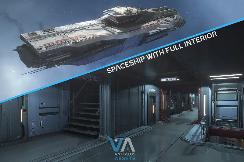 Fenris Frigate: Spaceship with Full Interior Asset Thumbnail