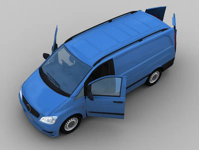 Cargo van with interior Asset Image
