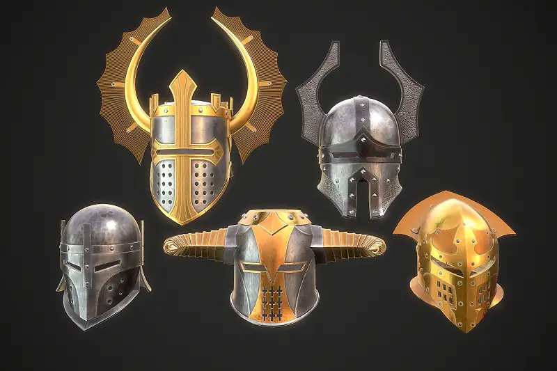 Knight Helmet Collection 2 Asset Thumbnail