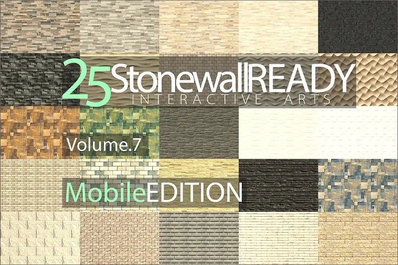 25 Stone Wall Materials Ready, Volume. 7 Asset Thumbnail