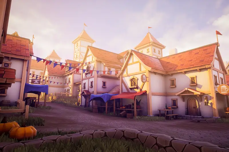 Stylized Medieval Town Asset Thumbnail