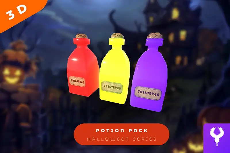 Cartoon Halloween Potion Pack Asset Thumbnail