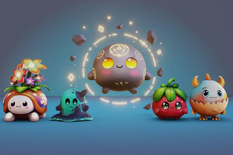 Tiny Beast Bundle 3D - Cute Lowpoly Monsters Asset Thumbnail