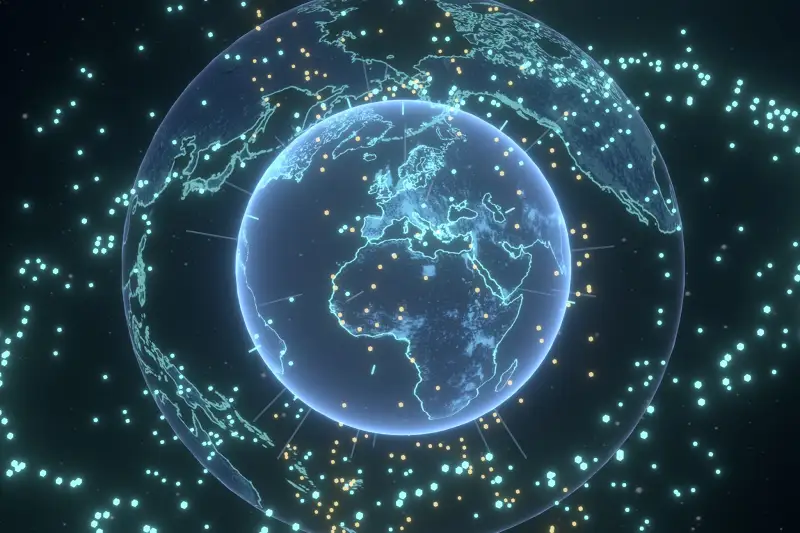 Animated Hologram Planet Earth 3D Model Asset Thumbnail