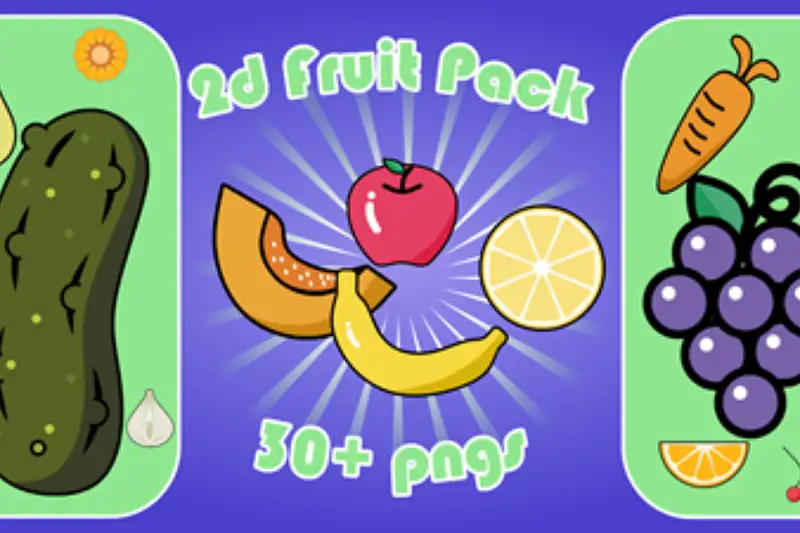2D Fruit Pack Asset Thumbnail