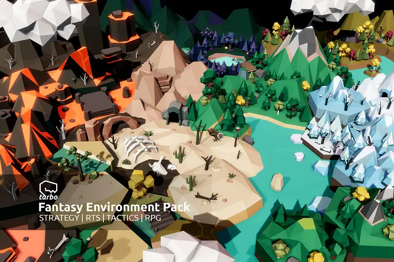 Fantasy Environment Pack - Low Poly 3D Art Asset Thumbnail