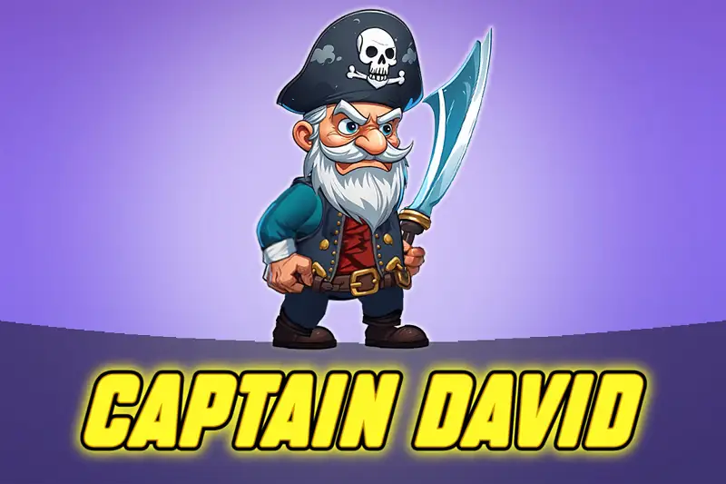 Captain David 2D Animated Character Asset Thumbnail