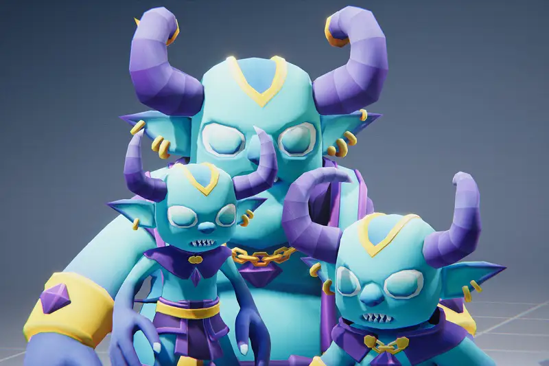 Ice Imp Family - Character + Animations Asset Thumbnail