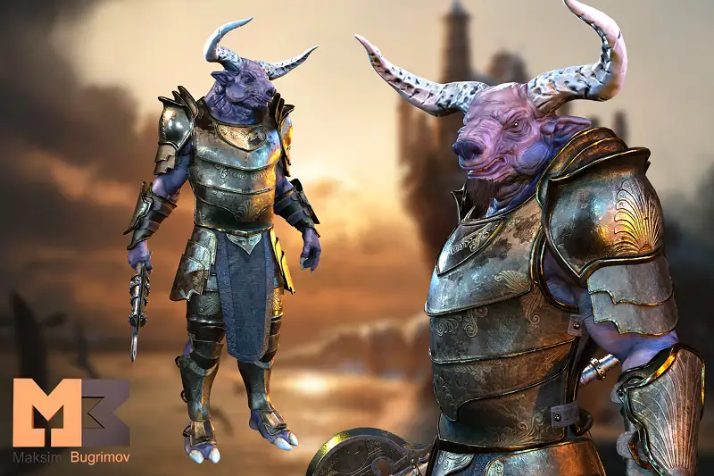 Character Bull Warrior Asset Image