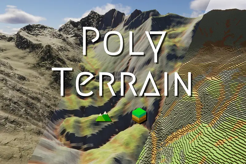 PolyTerrain: Easy Low Poly and Blocky Terrain Styles for Unity Asset Thumbnail