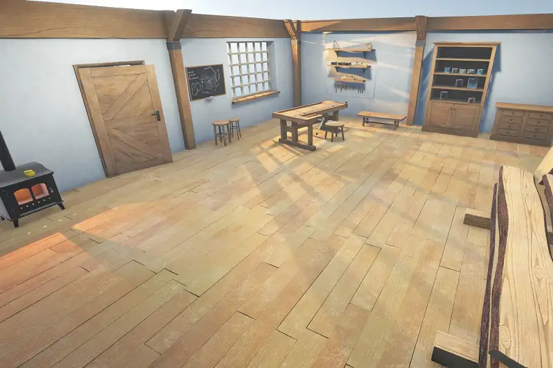 Woodwork Shop, Carpentry Shop, Woodwork Tools and Furnitures, PBR textures Asset Thumbnail