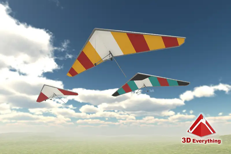 Hang-Gliding Models for 3D Projects Asset Thumbnail