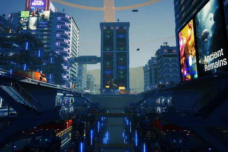 Cyberpunk Mars City for URP Asset Thumbnail