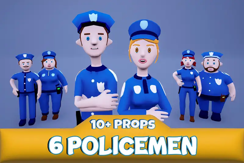 Police Officers with Props v2.0 Asset Thumbnail