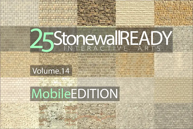 25 Stone Wall Materials Ready, Volume. 14 Asset Thumbnail