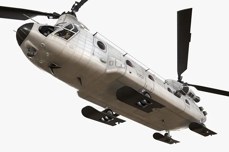 CH-47 Chinook Blank Livery Complex Animation Asset Thumbnail