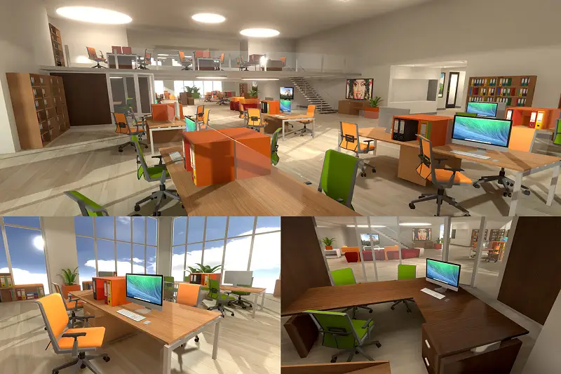 3D Office Furniture Asset Thumbnail