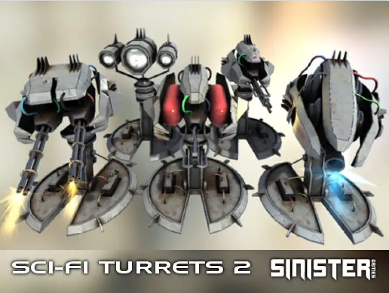 SCI-FI Turrets 2 Asset Image