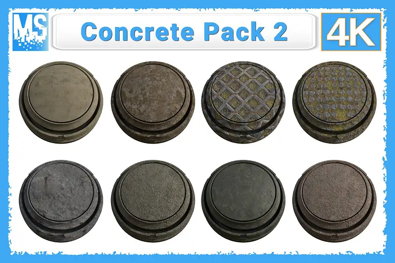 4K Concrete PACK 2 Asset Thumbnail