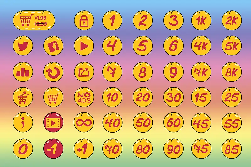 Mobile Game Icon Pack for Unity Asset Thumbnail