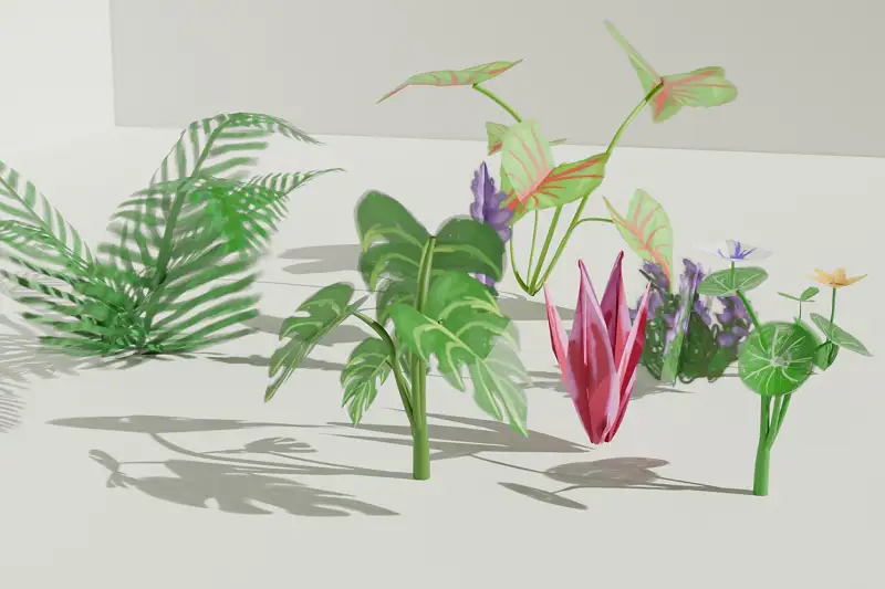 Hand Painted Plants for Unity Asset Thumbnail