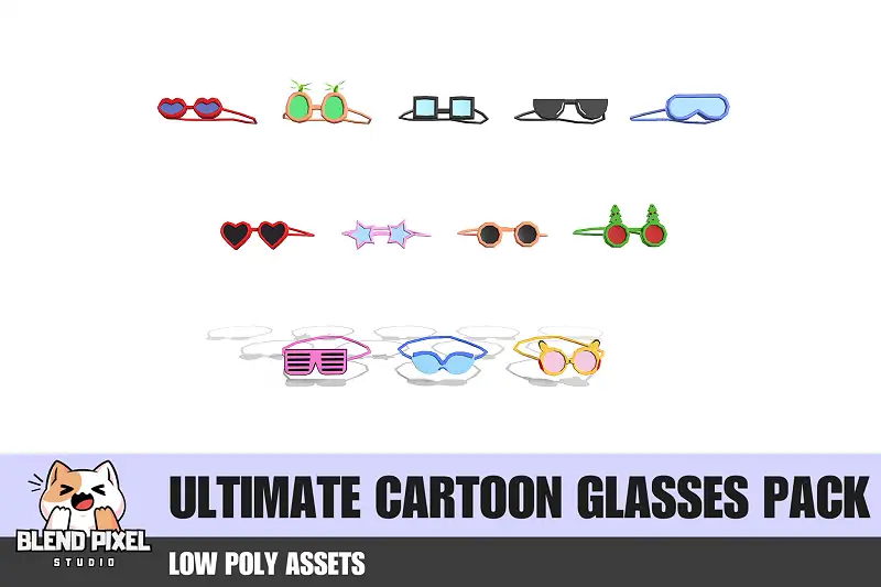 Ultimate Cartoon Glasses Pack Asset Thumbnail