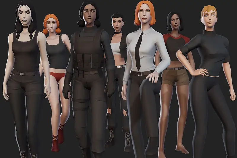 Lowpoly Modular Character - Milena Asset Thumbnail