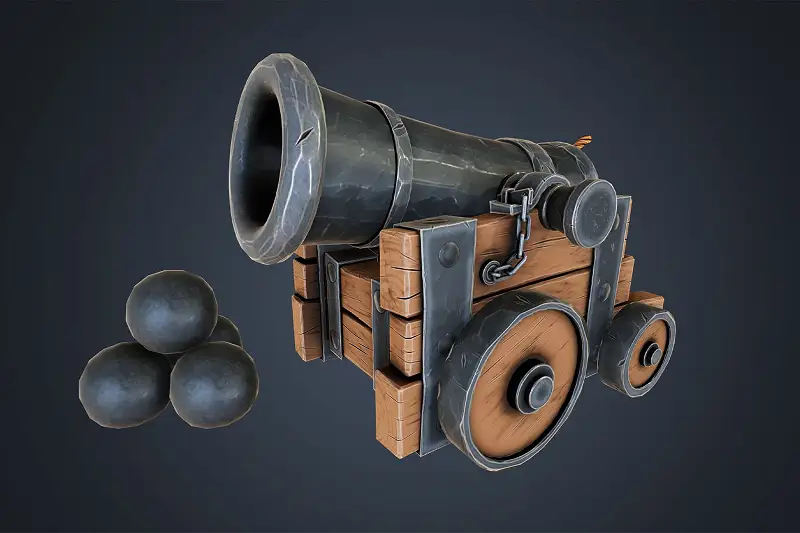 Stylized Naval Cannon Asset Thumbnail