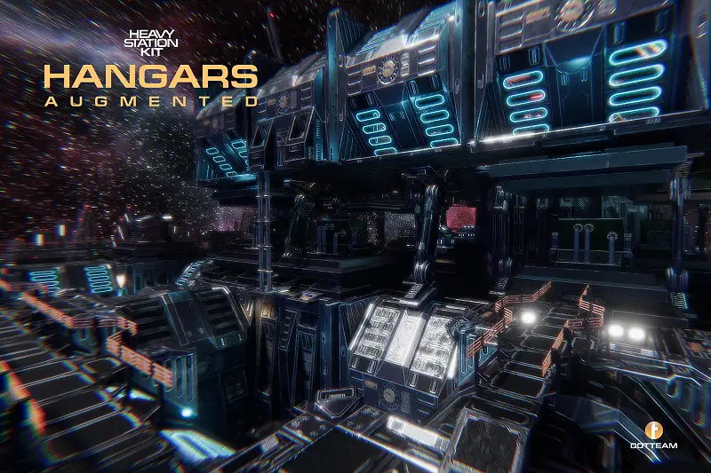 Sci-Fi Heavy Station Kit hangars AUGMENTED Asset Thumbnail