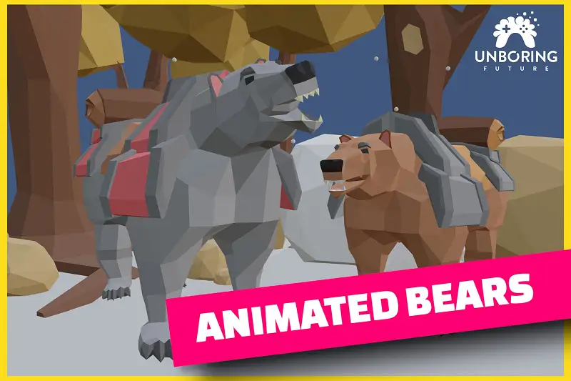 3D LOW POLY Bears Armor - ANIMATED Asset Thumbnail