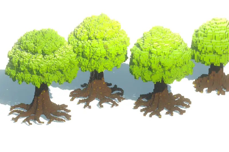 Tree Voxel Ultra Detailed Asset Thumbnail