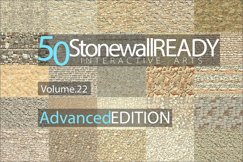 50 Stone Wall Materials Ready, Volume. 22 Asset Thumbnail