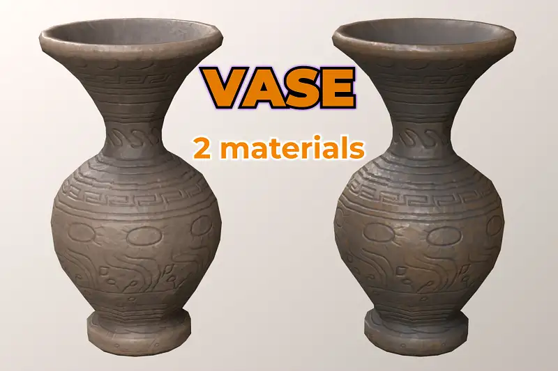 Ancient Vase Clay Ceramic Ornate Prop Container Asset Thumbnail