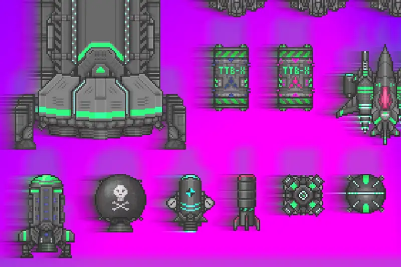 Futuristic Aerial Combat Vehicles Asset Thumbnail