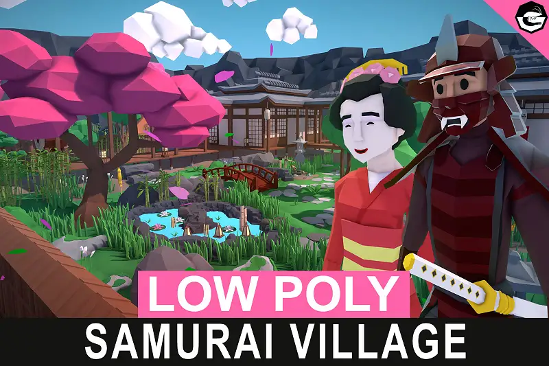 Low Poly Samurai Village Asset Thumbnail