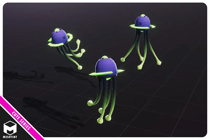 Jellyfish Robot Cute Series Asset Thumbnail