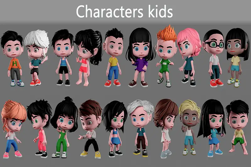 Characters kids Asset Thumbnail