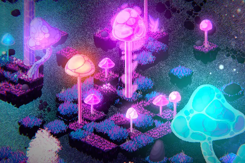 Isometric 2.5D Pixel-Art Galaxy World Asset Image