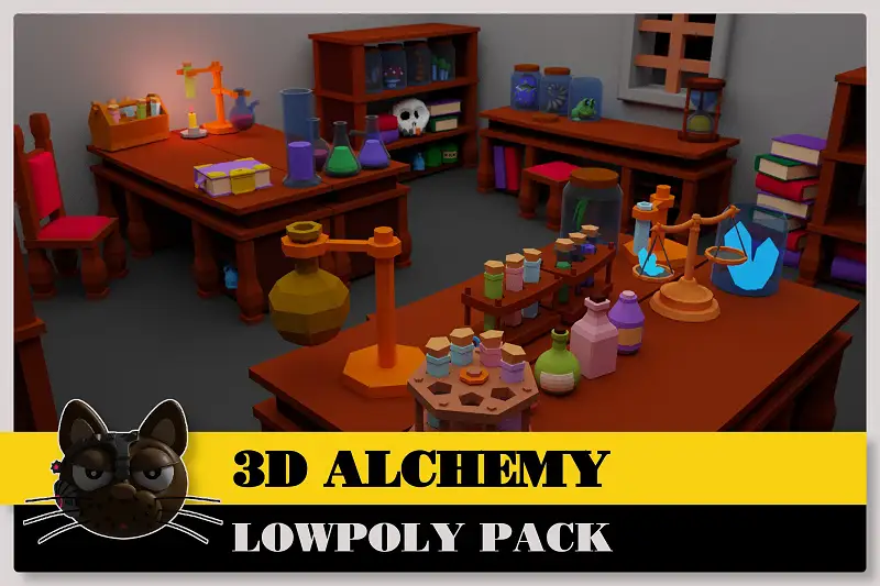 Low Poly Alchemy Props Pack Asset Thumbnail