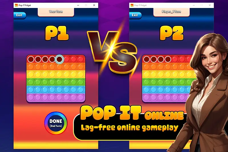 Pop It Fidget, Online Multiplayer (Photon Fusion 2) Asset Thumbnail